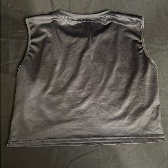 Graphic Black Crop Top with Colorful Design - Picture 5 of 5